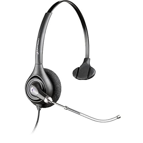 Image of Plantronics 87128-02 SupraPlus HW251H Wideband Monaural Headset, black