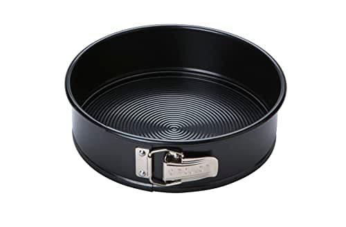 Image of Circulon Ultimum 9 Inch Springform Cake Tins for Baking - Round Loose Bottom Cake Tin, Freezer and Dishwasher Safe Carbon Steel Bakeware, Black