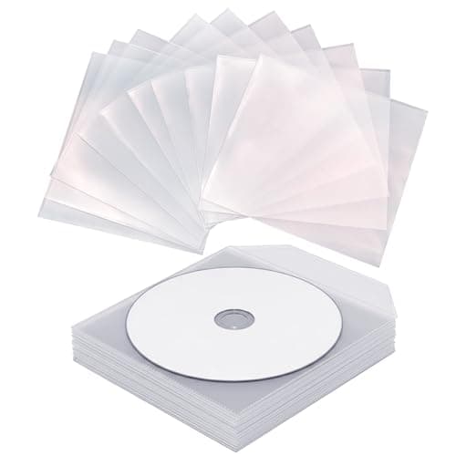 Image of Oyedens CD Sleeves (100 pcs.) - Plastic Envelope for CD/DVD Storage