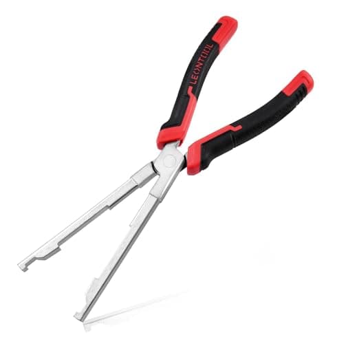 Image of LEONTOOL Straight Jaw Glow Plug Pliers Glow Plug Removal Tool Clamp Connectors Puller Plier Automotive Connector Remover Pliers for Diesel Engines Repair, Auto Repair Tools with TPR Handle