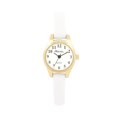 Image of Ravel - Women's Petite Cocktail Watch - White/Gold Tone