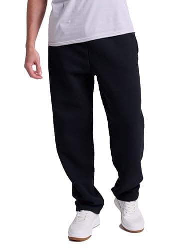 Image of Russell Athletic Men's Dri-Power Open Bottom Sweatpants with Pockets, Black, Large