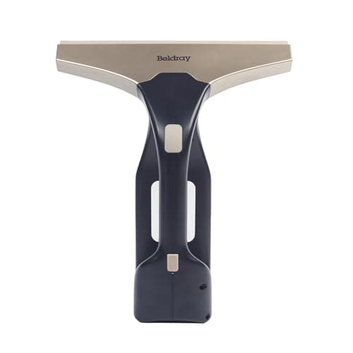 Image of Beldray Cordless Window Cleaning Vacuum – Handheld Window, Mirror & Glass Surface Cleaner With Squeegee Head, Rechargeable, 100 ml Removable Water Tank, Great For Removing Condensation, Navy, BEL01988