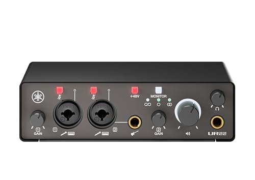 Image of Yamaha USB-C 5.1cm/2-out audio interface with support for 24-bit/192kHz, 2 combo inputs, direct monitoring, loop function and Steinberg Software Suite, black UR22MK3 B