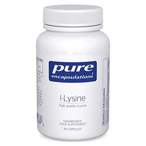 Image of Pure Encapsulations L-Lysine 500mg - Hypoallergenic Essential Amino Acid Supplement - 90 Vegetarian Capsules