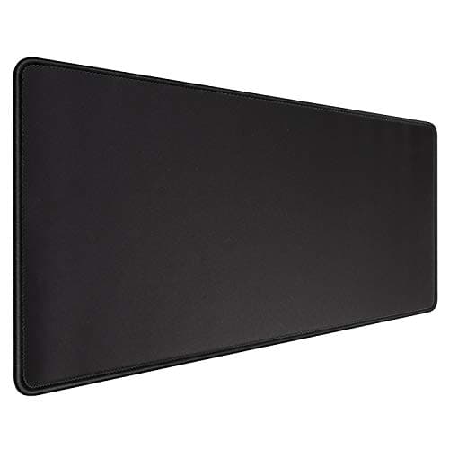 Image of HIHUHEN Gaming Mouse Mat Desk Office Mouse Pad Large Size 800x300x3mm Comfortable Mousepad with Smooth Cloth Surface, Improved Precision and Speed (80x30 Black)