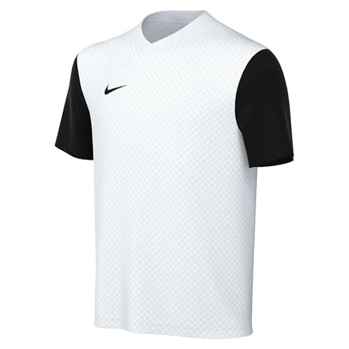 Image of NIKE DH8389-100 Y NK DF Tiempo PREM II JSY SS T-Shirt Unisex White/Black/Black Size S
