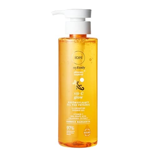 Image of YOPE ILLUMINATING SHOWER GEL WITH VITAMIN C | AHA ACID |REVITALIZES | 97% INGREDIENTS OF NATURAL ORIGIN | VEGAN | SCENT ORANGE, PEACH, LEMON | 300ml