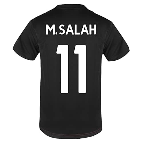 Image of Liverpool FC Mens Salah 11 Poly T-Shirt Black LFC Medium
