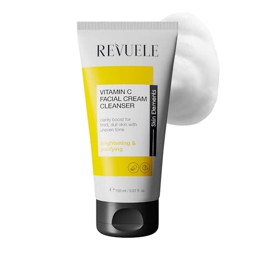 Image of Revuele Vitamin C Facial Cream Cleanser for Uneven Skin, Brightening & Purifying, Vegan & Cruelty-Free, 150ml