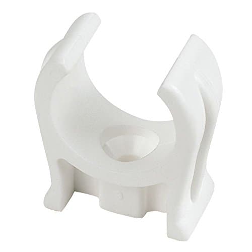 Image of Merriway BH01941 (20 Pcs) 22mm Plastic Pipe Clip White - Pack of 20 Pieces