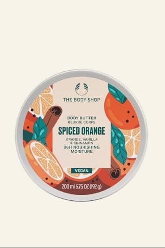 Image of The Body Shop Spiced Orange Body Butter Dry Skin 96 HR Moisture Vanilla Cinnamon 200ml