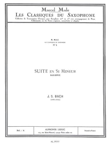 Image of Johann Sebastian Bach: Badinerie (Alto Saxophone)