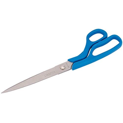 Image of Draper Expert 300mm Wallpaper Scissors | Stainless Steel Shears | 125mm Cutting Length Tool | Professional Heavy Duty Cutting | ABS Plastic Handle | 85662