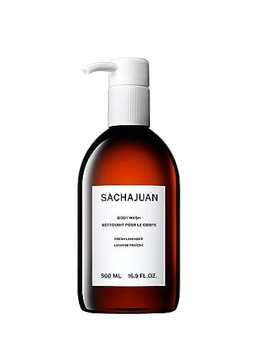 Image of SACHAJUAN Body Wash Fresh Lavender 500ml with Earth Silk Technology, Soothes, Hydrates and Repairs Skin. Fresh Vanilla, Musk and Tonka Beans Scent. Vegan and Cruelty Free, Free from Parabens.