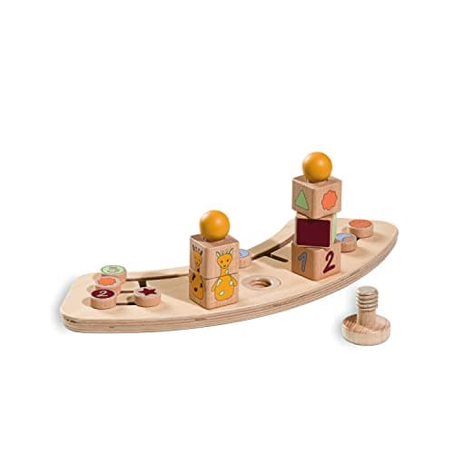 Image of Hauck Alpha+ Additional Toy, Sorting Set - with FSC Sustainable Certified Beechwood Sorting Maze, Highchair Toy