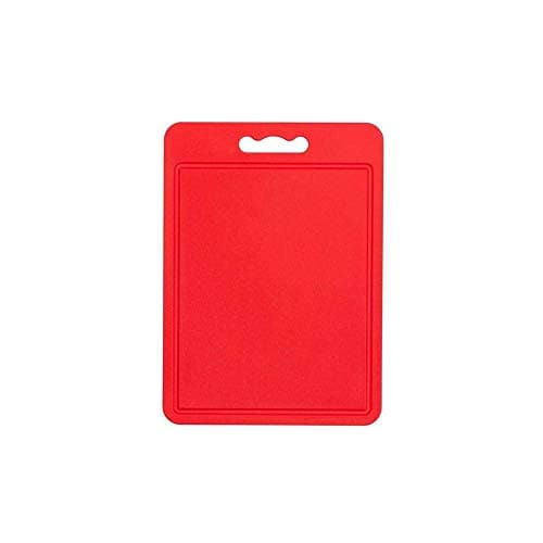Image of Chef Aid Red Plastic Chopping Board, 35x25cm, Non-slip, Dishwasher Safe