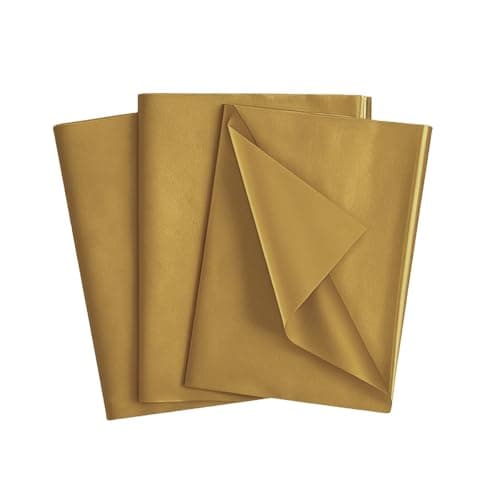 Image of Pack of 30 Metallic Gold Acid Free 50 x 70cm Tissue Paper Sheets