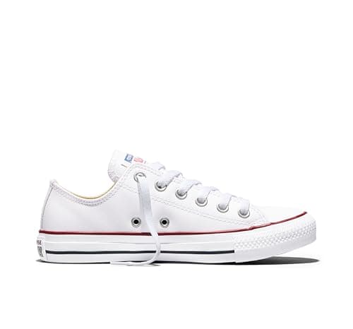 Image of Converse All Star Low Leather Trainers Optical White - 7.5 UK