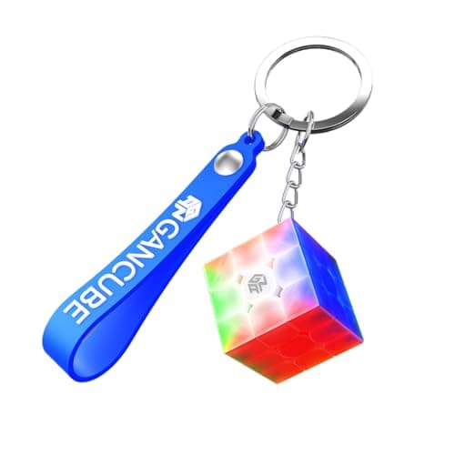 Image of GAN 330 Mini Speed Cube Keyring, 3x3 Small Magic Cube Keychain for Children and Adults 1.2 Inch(10th Anniversary Special Edition)