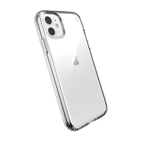 Image of Speck iPhone 11 Case - Presidio Stay Clear - Ultra-Slim Protective Anti-Scratch Hard Cover Compatible with Qi Wireless Charging - Clear