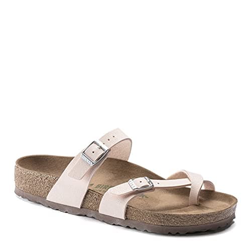 Image of Birkenstock Womens Mayari Vegan Light Rose Birkibuc 40 R EU Women's 9-9.5 US