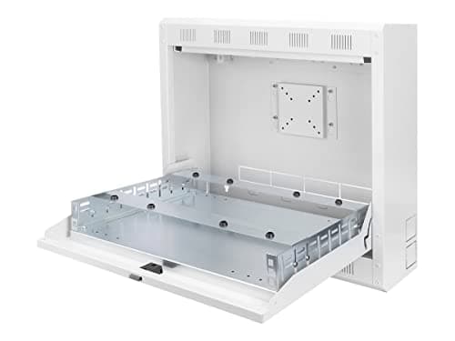 Image of DIGITUS DVR NVR housing wall mounting - 2U 19" profile - mounting plate (incl. 1U 19") - 12" monitor mount - light grey