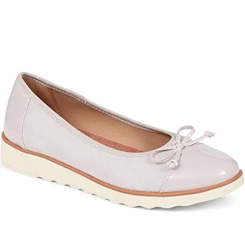 Image of Pavers Lightweight Ballet Pumps - Grey Size 6