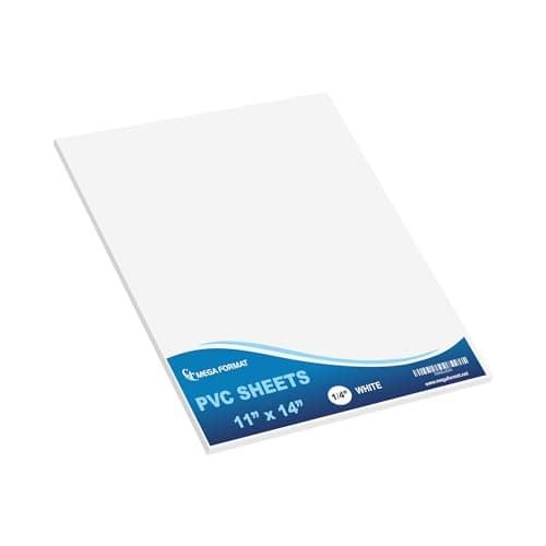 Image of Expanded PVC Sheet 11" x 14" White Printable Rigid PVC Board Sintra, Celtec, Plastic Board Sheet Ideal for Signage, Displays, Durable Plastic Sheet Waterproof for Outdoor (White-(1/4"), 1-Pack