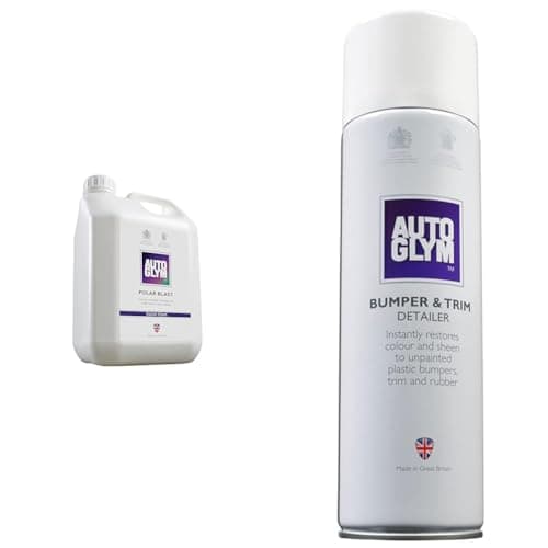 Image of Autoglym Polar Blast, 2.5L - Thick Snow Foam Pre-Wash pH Neutral Car Cleaner, White & Bumper & Trim Detailer, 450ml - Car Trim Restorer