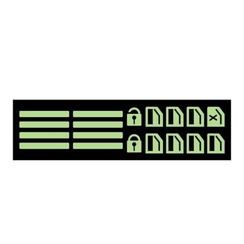 Image of Car - Colorful Luminous Soot Sprites Car Set Rearview Mirror and Dashboard for Cute Anime, Interior Decoration, Anime - Retro