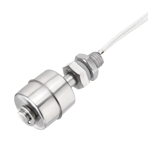 Image of sourcing map Stainless Steel Float Switch, 45mm Rod 220V DC 0.5A Vertical Water Level Sensor M10 Thread Single Tank Liquid Level Controller for Pump/Alarm