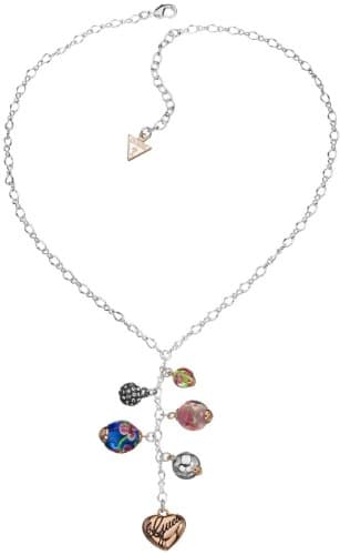 Image of Guess Women's Pendant Necklace with White Cubic Zirconia Stainless Steel, 40 cm
