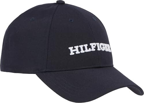 Image of Tommy Hilfiger Men Baseball Cap Monotype Canvas, Blue (Space Blue), One Size