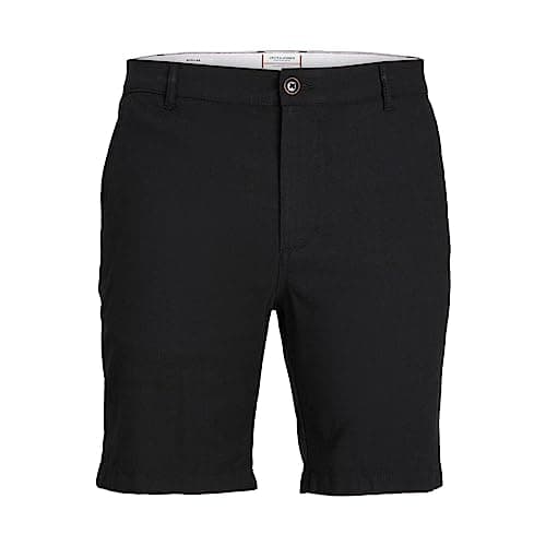 Image of JACK & JONES Dave Linen Chino Shorts X-Small (Black)