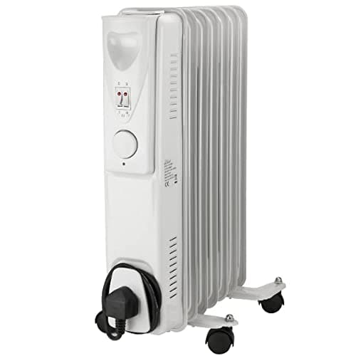 Image of Daewoo Oil Filled Radiator 1500W 7 Fin Heater Adjustable Thermostat