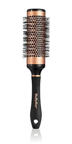 Image of BaByliss Copper Round Hair Brush, Large Thermal 44m Barrel, Round Brush for Blow Drying, Black