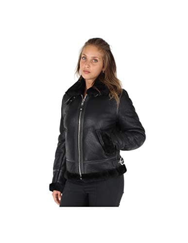 Image of Schott NYC Women's LCW1257 Leather Jacket Long Sleeve Jacket, Black (Black Black), 12 (Manufacturer Size: L)
