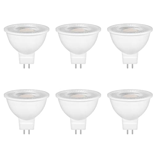 Image of Caldarax 6 Pack MR16 GU5.3 LED 5W 12V Reflector Bulb, Warm White 2700K, Equivalent to 50W 35W Halogen Spotlight Bulb, 500LM, 120°Beam Angle, Non-Dimmable, for Hallway, Ceiling Spotlight