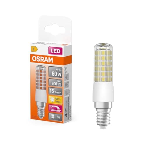 Image of OSRAM LED Superstar Special T Slim, Dimmable Slim LED Special lamp, E14 Base, Warm White (2700K), Replacement for Conventional 60W lamp, 1-Pack