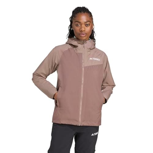 Image of adidas Women's Terrex Multi 2 Layer RAIN.RDY Jacket, earth strata/trace brown, L