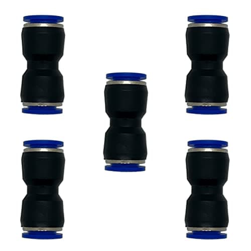 Image of 1/2" Pneumatic quick Connector Push to Connect fittings Straight Union/Coupler (Pack of 5)