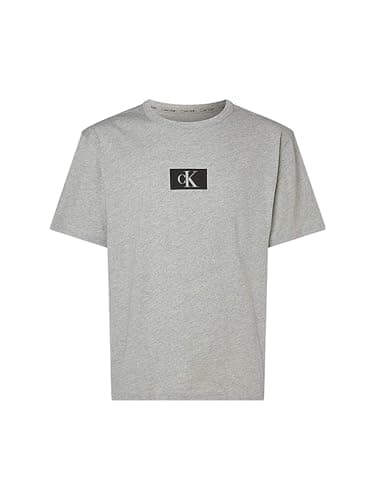 Image of Calvin Klein Men's Box Logo Lounge T-Shirt, Grey, S