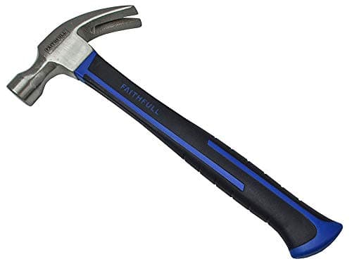 Image of Faithfull FAICH16FG Fibreglass Handled Claw Hammer 454g (16oz)