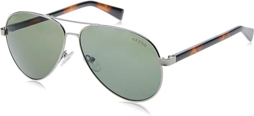 Image of GUESS Sunglasses GU 8279 08N Shiny Gunmetal/Green