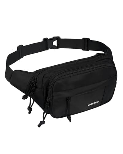 Image of Waterfly Bumbag Large Fanny Pack: Bum Bags Men Women Waist Pack Crossbody Chest Bag with Multi Pockets for Travel Hiking Camping Cycling