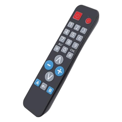 Image of Alkia Big Button Universal Remote Control for Elderly - Jumbo Size Remote for Easy Basic Control - Compatible with Samsung LG Toshiba Sony JVC Panasonic Philips Sharp Hitachi Technika TVs