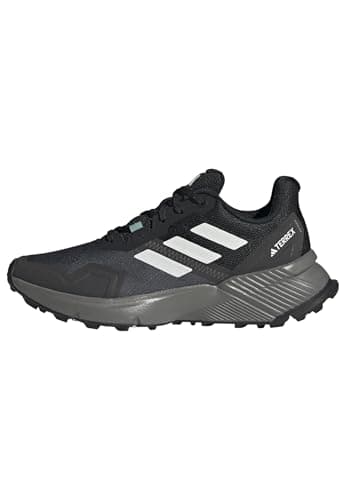 Image of adidas Women's Terrex Soulstride Trail Running Shoes, core Black/Crystal White/Grey Four, 6 UK
