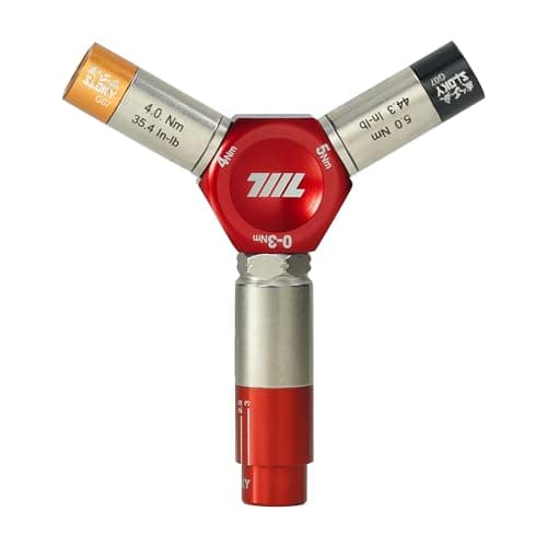 Image of 711L EDC Y Torque Driver | 3-in-1 Bicycle Precision Fastening Tool | 0-3Nm Indexed & 4/5Nm Fixed Torque Wrench | 1/4" Hex Bit Holder (Red)