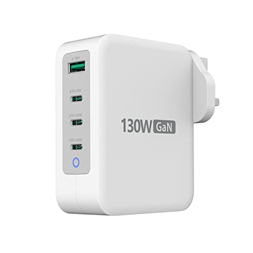 Image of j5create 130W USB Type C GaN Fast Charger, 4-Port Charging Station for MacBook series, Laptop, Samsung Galaxy, Dell XPS, iPhone, iPad Pro, Pixel, and More (JUP43130)